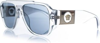 Versace Pre-owned Mens transparent shield medusa sunglasses - White - One Size