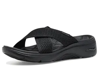 Skechers On-The-Go GO Walk Arch Fit 2.0 Sandals - Grace Womens Sandals Black/Black : 11 B - Medium, Synthetic
