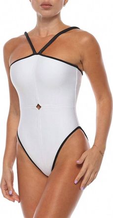 Maxine Fausto High Leg One Piece In White