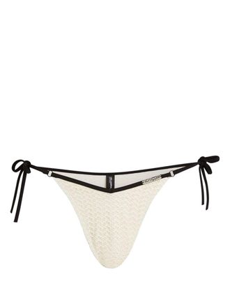 Karl Lagerfeld Hotel Karl bikini bottoms - women - Polyamide/Elastane - L - White