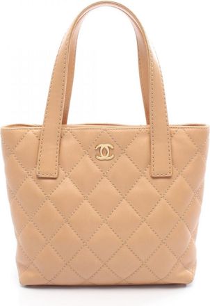 Chanel Beige Leather Tote Bag (Pre-Owned)