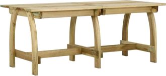 vidaXL Mesa De Jard&iacute;n De Madera De Pino Impregnada 220x74x75 Cm Vidaxl