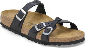 Birkenstock Sandali Franca - Dames - Sandalen - Zwart - 37 EU - Leer - Schoenen