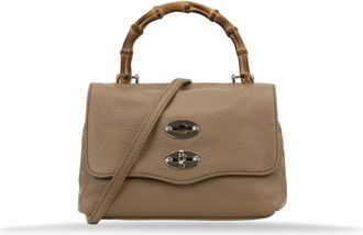 Zanellato Leren Schoudertas Girello - Dames - Handtassen - Bruin - ONE Size - Leer - Tassen