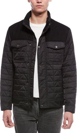 Cole Haan Box Triangle Quilted Wool-Blend Jacket