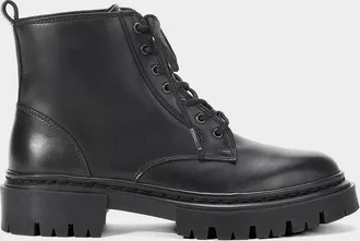 Staud Henry Leather Combat Boots