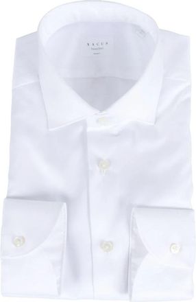 Xacus Camicia - Heren - Zakelijke Overhemden - Wit - S - Katoen - Overhemden