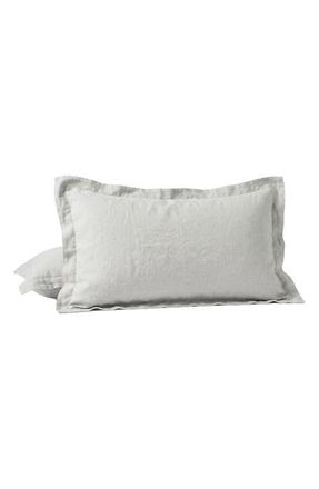 Coyuchi Relaxed Organic Linen Pillow Sham in Fog at Nordstrom, Size King