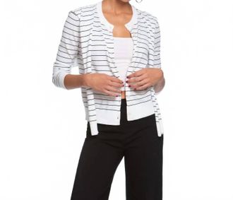 Elliott Lauren Fake Out Sweater In Black/white
