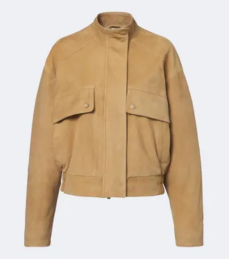 Eleventy Suede bomber jacket