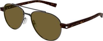 Saint Laurent SL 843 004 Mens Sunglasses Silver Size 54 - Free RX Lenses - Free RX Lenses