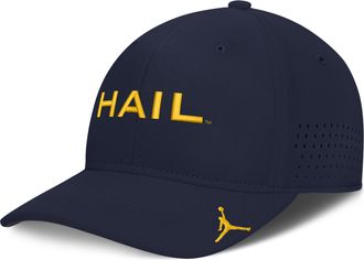 Nike Jordan Mens Michigan Sideline Club Gameday Jordan Brand Dri-FIT College Hat in Blue | JC5B41SMWN-N24