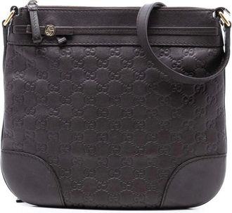 Gucci Pre-owned Cross Body Bags, female, Brown, Size: ONE SIZE Pre-owned Leather Crossbody Bag