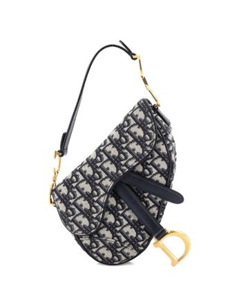 Dior Saddle Handbag Oblique Canvas Mini shoulder bag - Blue