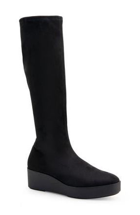 Aerosoles Cecina Wedge Boot in Black Faux Suede at Nordstrom Rack, Size 5.5