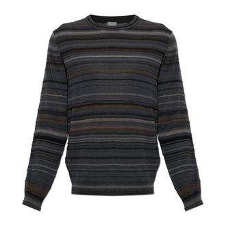 Paul Smith Maglione in lana a righe grigie - - Knitwear - Uomo - Grigio - S