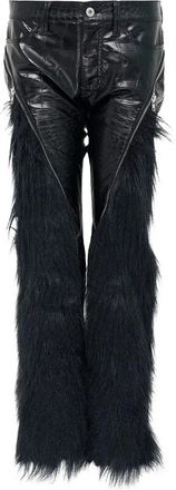 Junya Watanabe Pantaloni con effetto coccodrillo - Nero