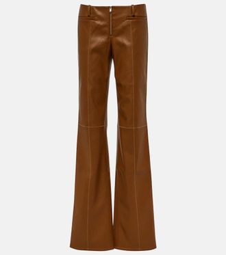 Aya Muse Pantaloni Cida in similpelle a vita bassa