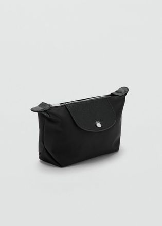 Mango Necessaire medio nylon combinato nero - Donna - Taglia unica - MANGO