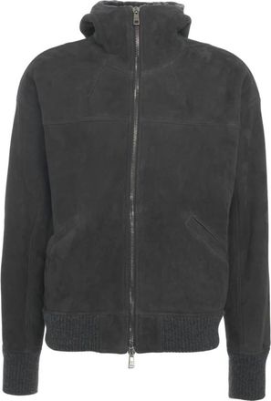 Giorgio Brato Luxe Suede Bomberjack Zwart Aw 25 - Heren - Jassen - Zwart - M - Su&egrave;de - Jassen