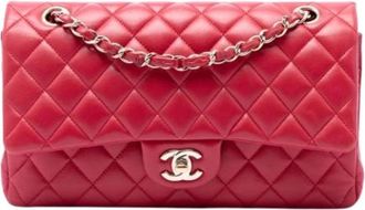 Chanel Pre-owned Vintage Double Flap Shoulder Bag - Dames - Vintage Schoudertas - Rood - ONE Size - Leer - Vintage