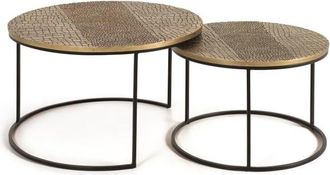 Giner&Colomer Mesa y escritorio en hierro y aluminio negro y bronce