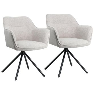 Happy Garden Lote De 2 Sillas De Tela Gris Danna