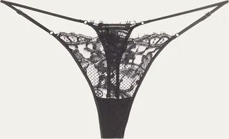 Kiki De Montparnasse Camille Scalloped Lace G-String