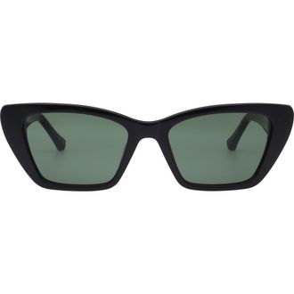 Florence By Mills 53mm Cat Eye Sunglasses in Gloss Black at Nordstrom Rack