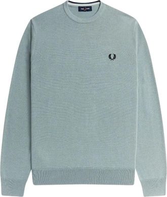 Fred Perry Klassieke trui met ronde hals - Heren - Sweatshirts - Blauw - M - Katoen - Hoodies & sweatvesten