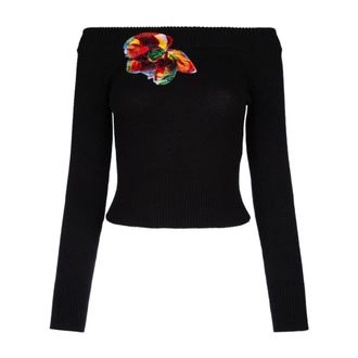 Alexander McQueen Mujer, Camisetas, Negro, Talla: L