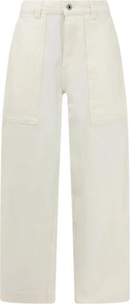 SOEUR Kurt Wijde Broek - Dames - Wijde Broeken - Wit - XS - Katoen - Broeken