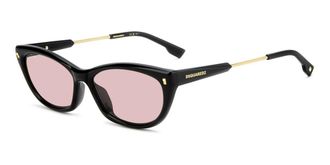 Dsquared2 D2 0209/G/S Asian Fit 3H2/U1 Womens Sunglasses Black Size 57