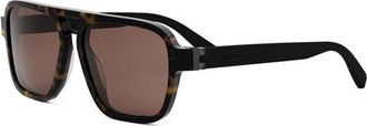 Bulgari Zonnebrillen - Heren - Zonnebrillen - Bruin - 56 MM - Accessoires