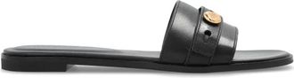 Tory Burch Romy Slide - Dames - Sandalen - Zwart - 36 EU - Leer - Schoenen