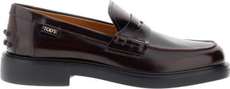Tod's Brown Solid Loafers