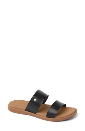 Reef Sunny Alisah Two-Strap Sandal in Black/Tan at Nordstrom, Size 10