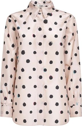 Fendi Shirts - Dames - Overhemden - Roze - M - Overhemden