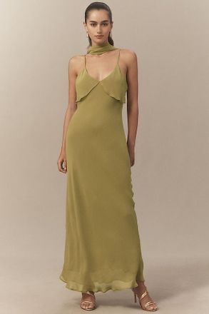 BHLDN Scarf Detail Slip Maxi Dress