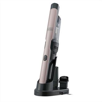 Black+Decker Black+decker - Aspirapolvere Portatile A Batteria 12v, Con Accessori, Stazione Di Ricarica, Grigio/color Oro Rosa Dvc320brg-qw