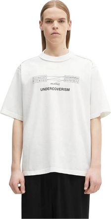 Undercover Katoenen T-shirt C/S - Heren - T-shirts - Wit - M - Katoen - Tops