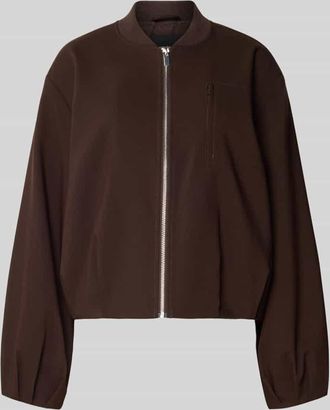 someday Someday Blouson mit Stehkragen Modell Necily in Schoko, Gr&ouml;&szlig;e 34