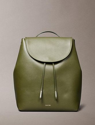 Calvin Klein Grote Rugzak Met Klep En Folielogo