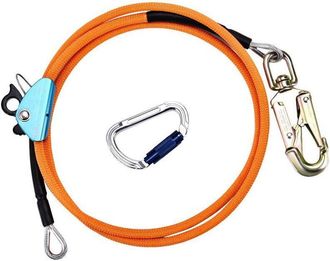 OEM Arn&eacute;s De Seguridad De 12 Mm X 2,4 M Con Ajustador De Mosquet&oacute;n De Triple Bloqueo, Cord&oacute;n Ajustable Y Extensi&oacute;n Baja Para Protecci&oacute;n Contra Ca&iacute;das