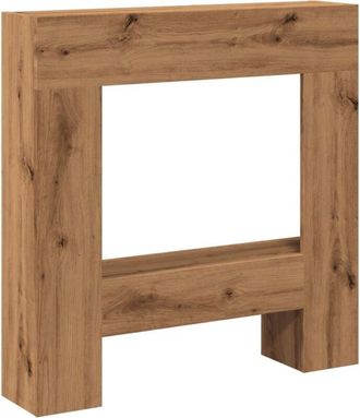 vidaXL Vidaxl - Borde De Chimenea Madera Ingenier&iacute;a Roble Artisan 81x18x82 Cm