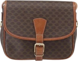 Celine Pre-owned Macadam schoudertas - Dames - Vintage Schoudertas - Bruin - ONE Size - Leer - Vintage