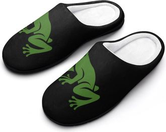 Generic Frog Funny Mens Cotton Slippers Soft Non-Slip Rubber Sole House Slipper Indoor Outdoor
