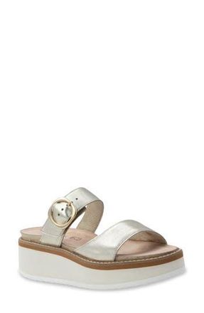 Naot Halvah Platform Wedge Sandal in Rdnt Gld Leather W/Offwhite at Nordstrom Rack, Size 8Us / 39Eu
