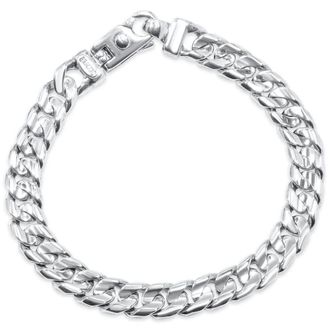Pompeii3 Braccio Mens 34 Gram Curb Link Solid Silver Bracelet 8.5 Size: 8.5