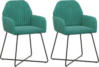 vidaXL Sillas De Comedor 2 Uds. Terciopelo Tuquesa 55 X 50 X 84 Cm Vidaxl